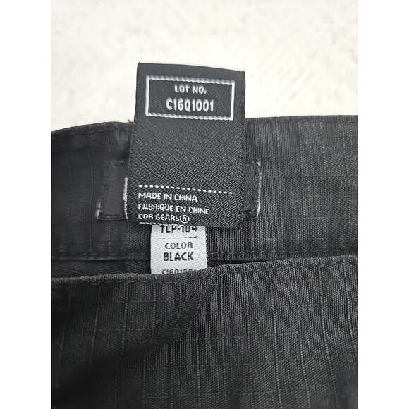 CQR Mens Pants Cargo Elastic Waistband Pockets Logo Tactical Black 36/32 - Picture 6 of 6